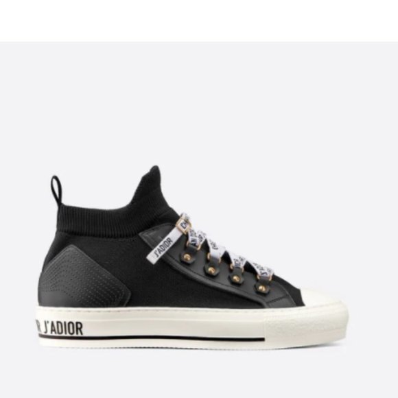 Walk'n'Dior Sneaker Black Tech Knit Sz 38
